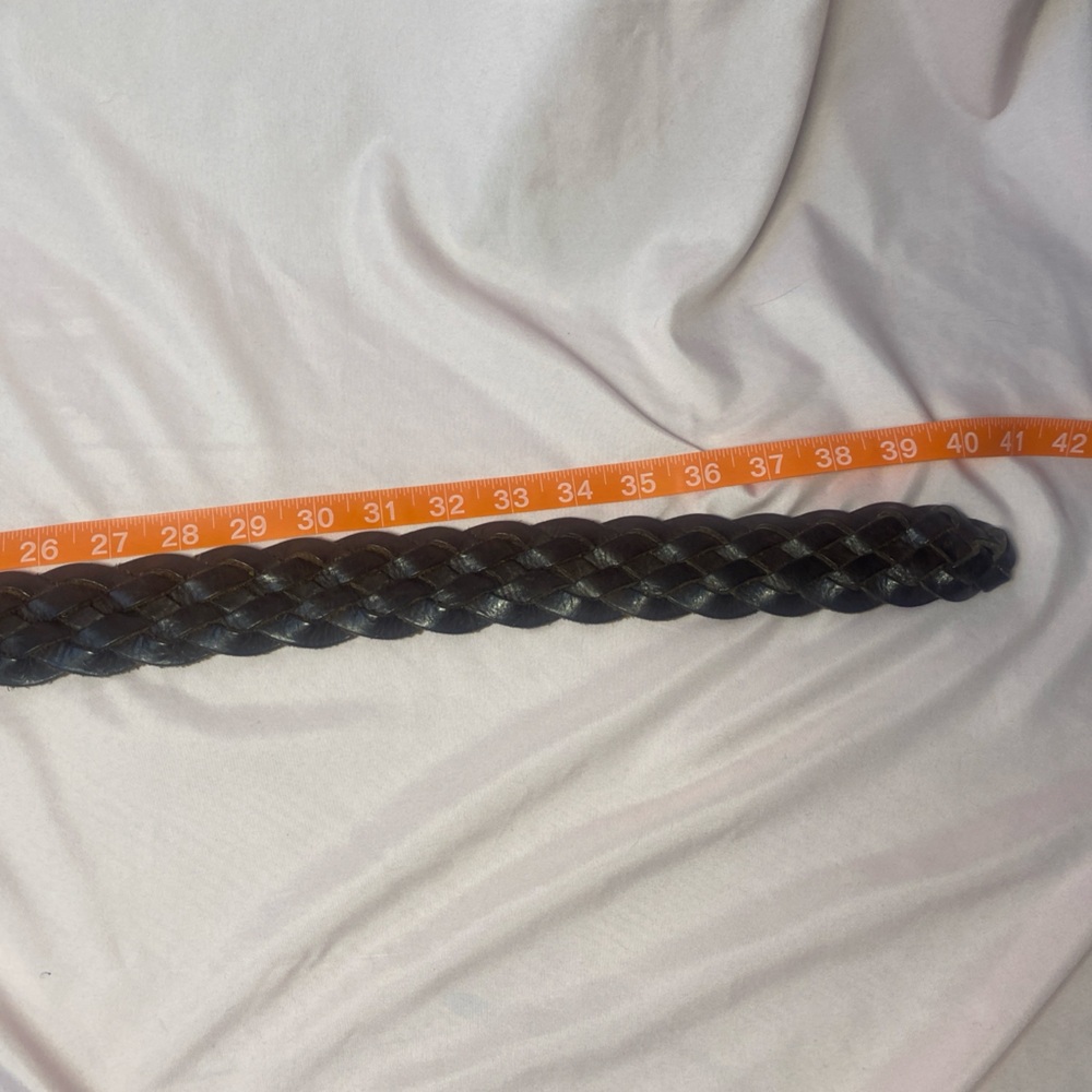 American Eagle Outfitters Brown Braided Genuine Leather Belt S/M - Picture 3 of 7